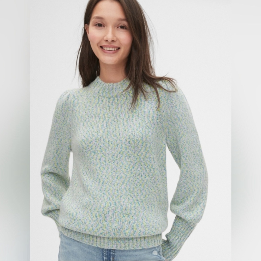 Gap Puff Sleeve Crew Sweater